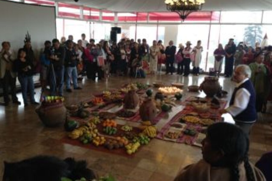 Agradecimiento a la Pachamama, Congreso de mujeres ind�genas: interpretaci�n simult�nea (2014)